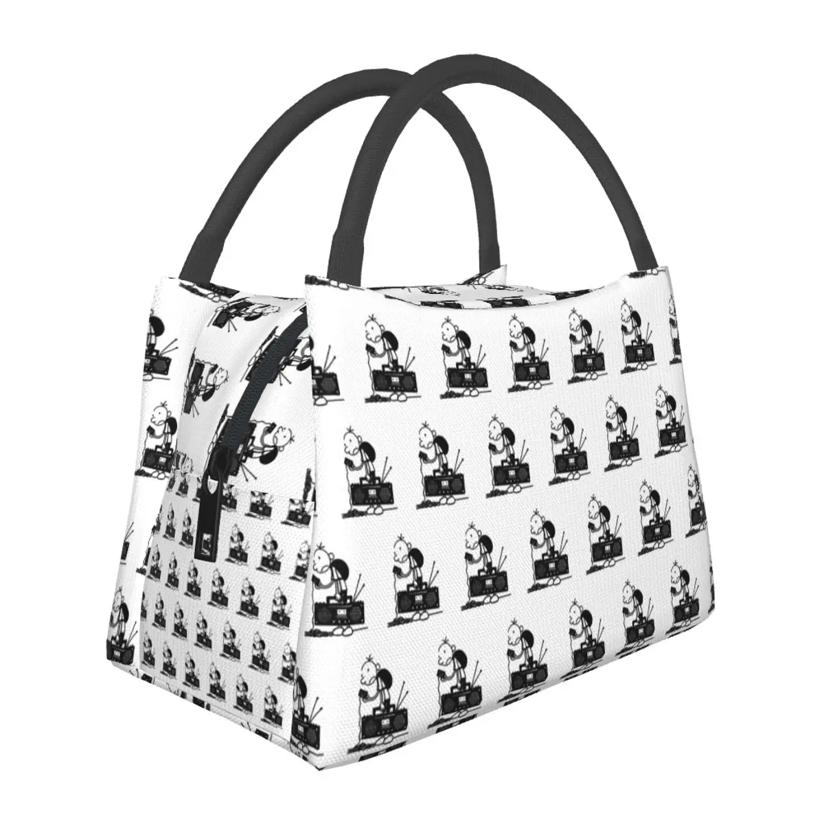Diary Of A Wimpy Kid Old School Lightweight Handheld Insulated Lunch Bag Aluminum Foil Liner for Adults Students Travel Picnic