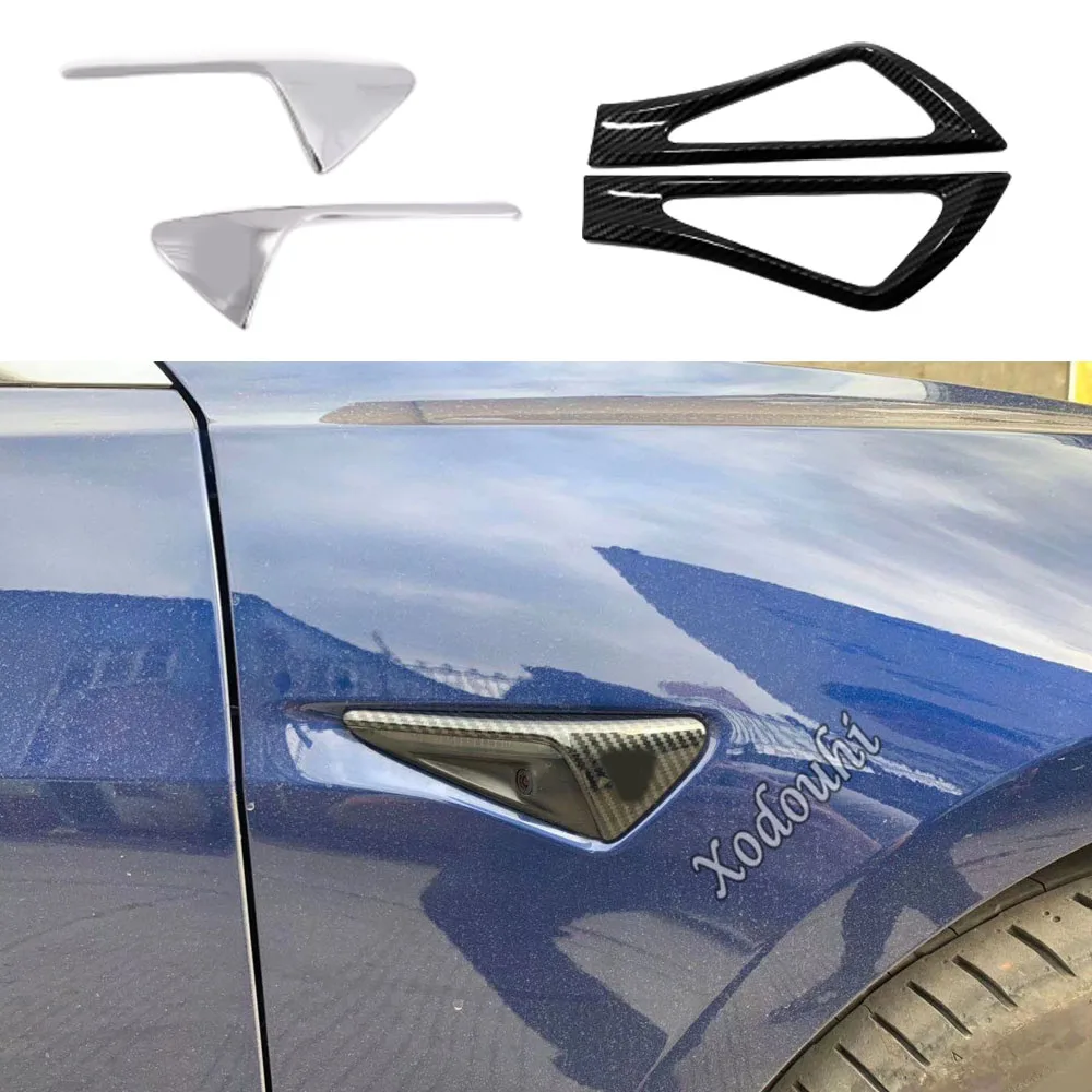 

For Tesla Model 3 Model3 2017 2018 2019 2020 2021 2022 2023 Car Frame Front Side Foliage Leaf Fender Vent Air Outlet Lamp Trim