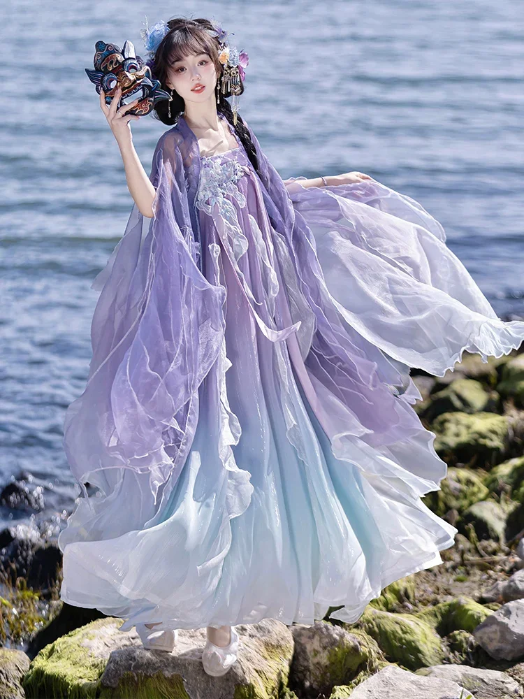 

Ancient Tang Dynasty Princess Carnival Cosplay Costume Party Outfit Hanfu Folk Dress Fairy Hanfu Chinese Traditional Hanfu Dress