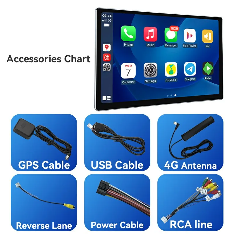Touch Screen Universal Multimedia 2 Din 13.3 Inch Audio Stereo Android 12 Car Radio