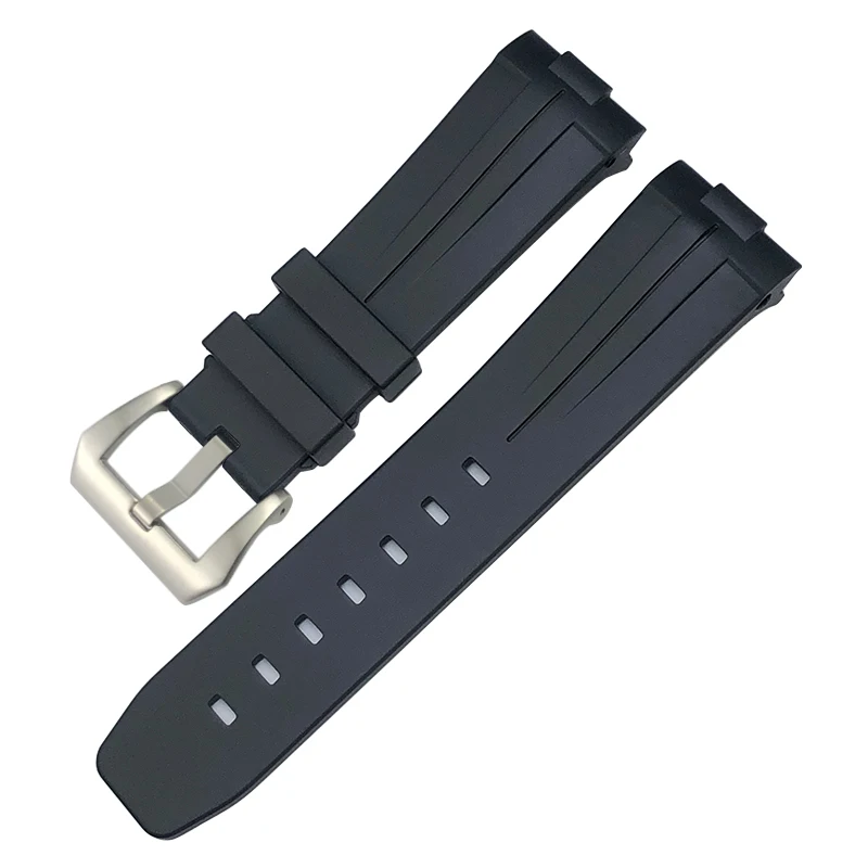 Curved Rubber Watchband 24mm Silicone Watch Strap Fit for Panerai Submersible Luminor PAM Green Black Waterproof Bracelet Tools