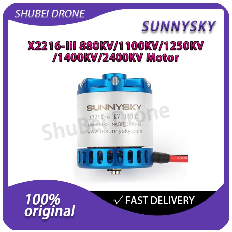 

SUNNYSKY X2216-III Series V3 Brushless Motor 880KV 1100KV 1250KV 1400KV 2400KV for RC Fixed-wing Airplane Aircraft Glider