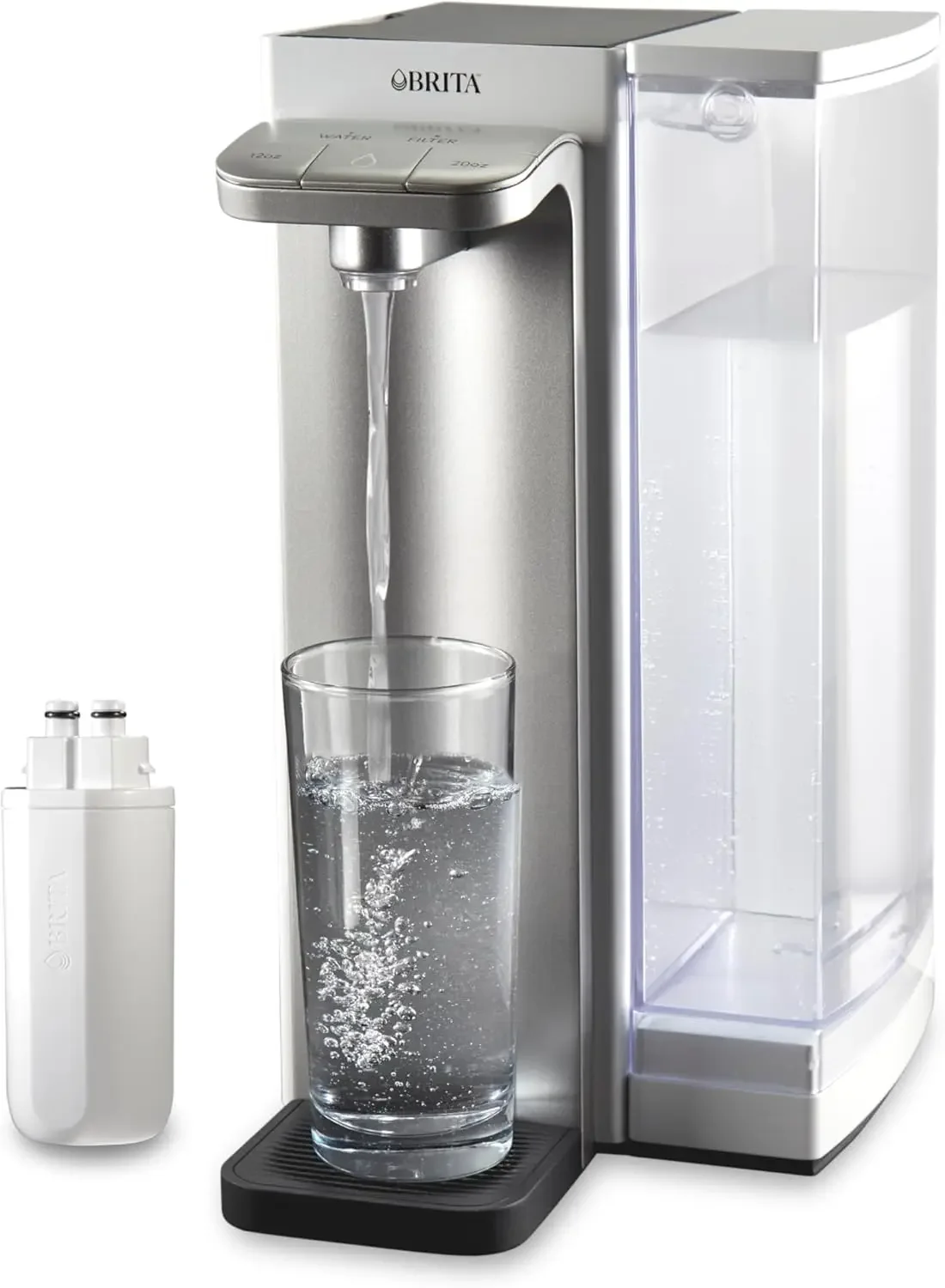 Hub Instant Powerful Countertop Water Filter System, Reduces 70+ Contaminants, 12 Cup Water Reservoir, Includes 6 Month Ca