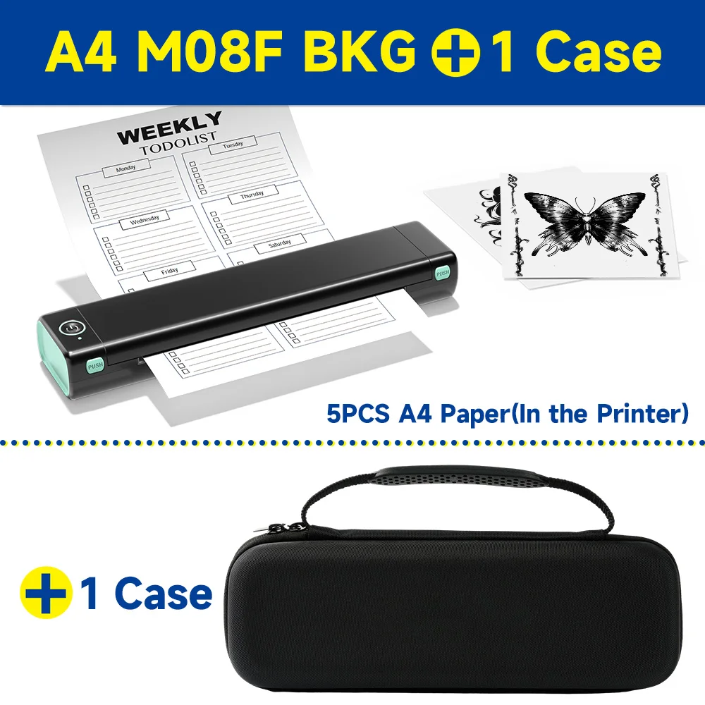 Tattoo stencil transfer printer machine M08F tattoo printer draagbare thermische stencil maker voor foto tekenen afdrukken copier