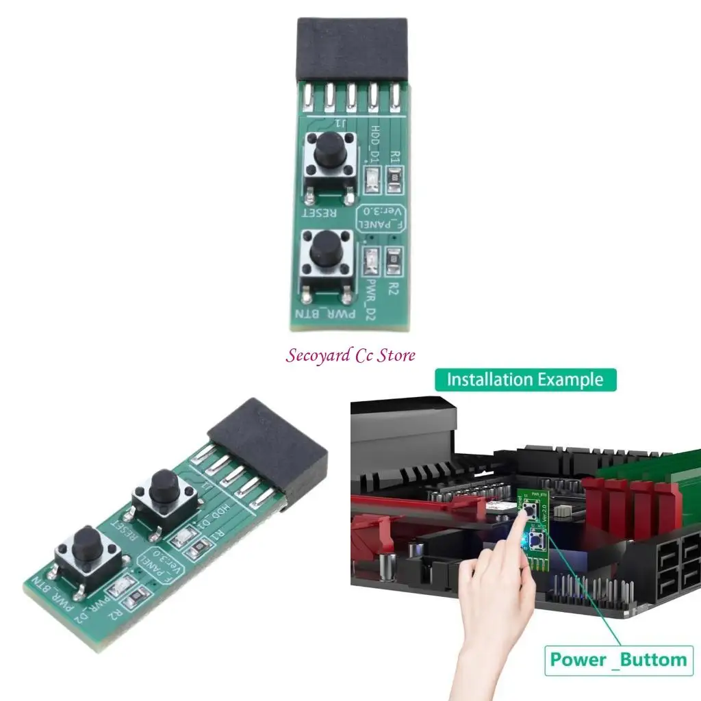 

N3UC Computer Motherboards 2x5 Pin ResetPower Switches Test Board for Connectors
