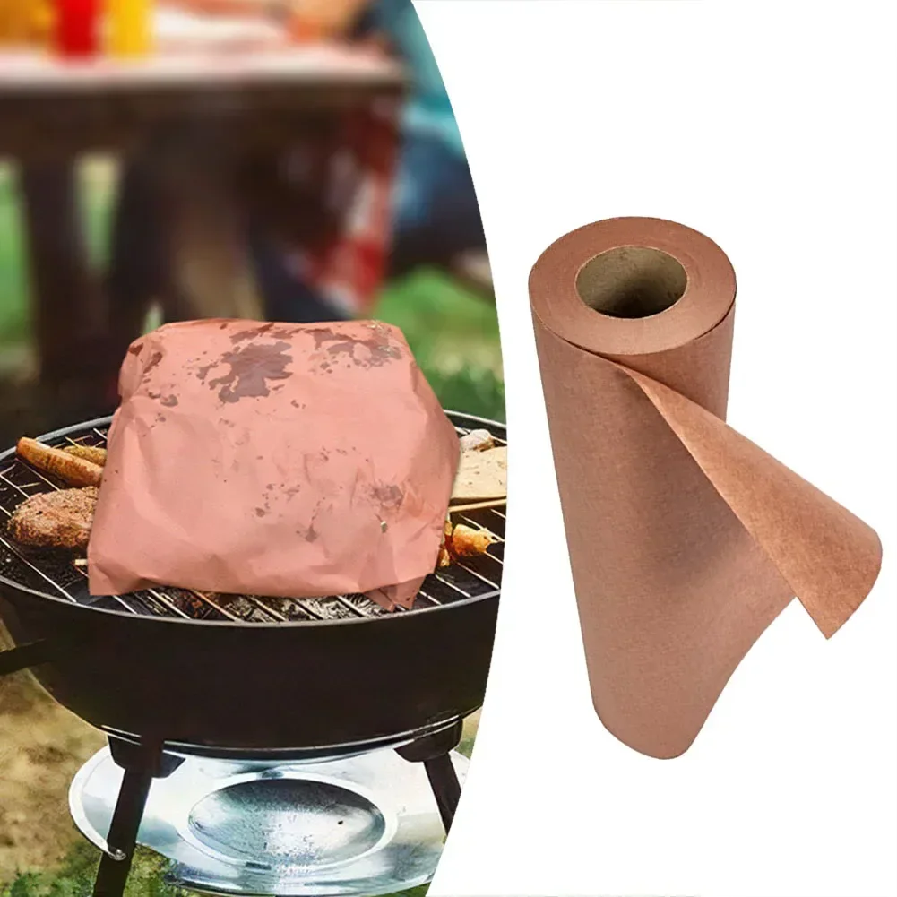 Praktisch zum Grillen Metzger Papierrolle Rolle 1 stücke Grill Kraft papier Grillen Fleisch rosa Metzger Papierrolle Holz Zellstoff