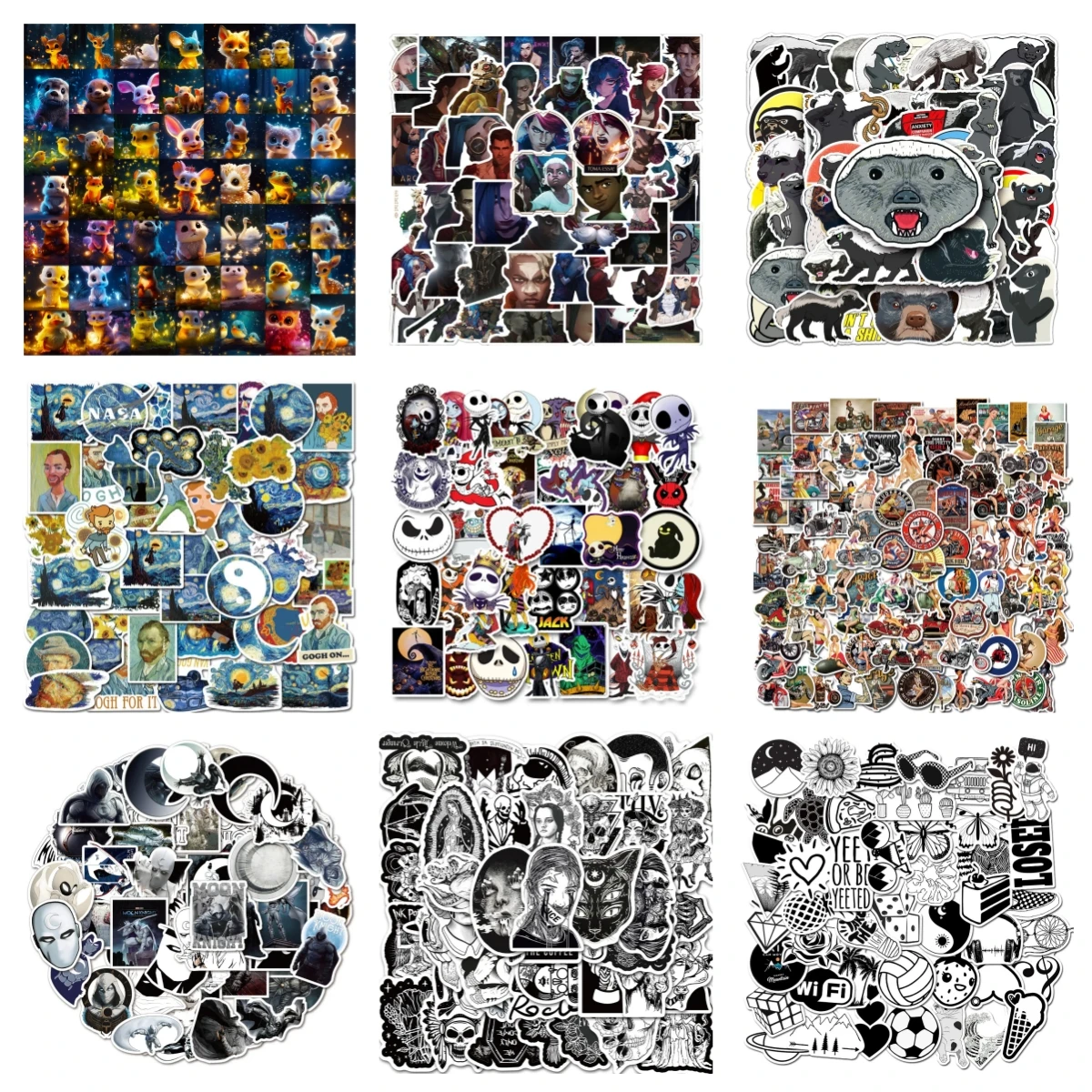 10/30/50PCS New Cartoon Beautiful Animal Graffiti Stickers Helmet Laptop Skateboard DIY Personalized Reward Waterproof Wholesale