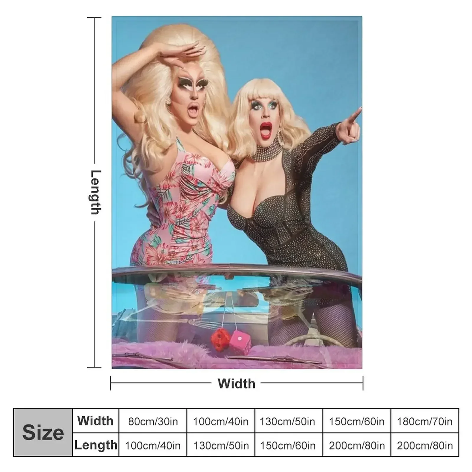 Trixie & Katya Throw Blanket Luxury Brand Personalized Gift Luxury St Plush Blankets