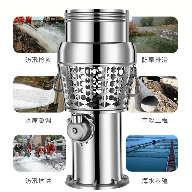 Permanent magnet variable frequency submersible pump Large flow oil immersion pump Flood control and drainage