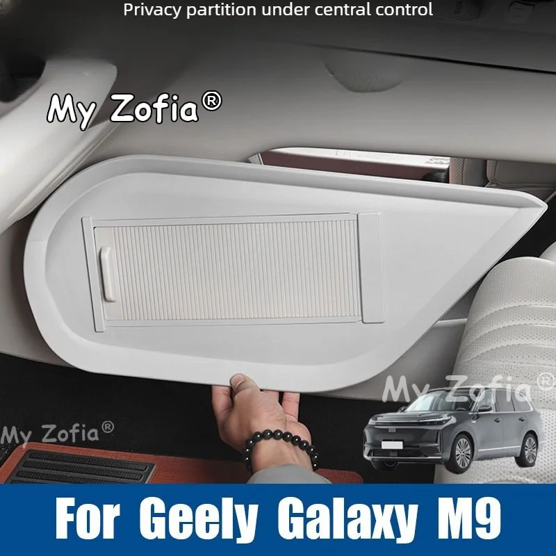 For Geely Galaxy M9 2026 2027 Hidden Privacy Isolating Board Beneath Vehicle Central Console Center Console Bottom Accessories