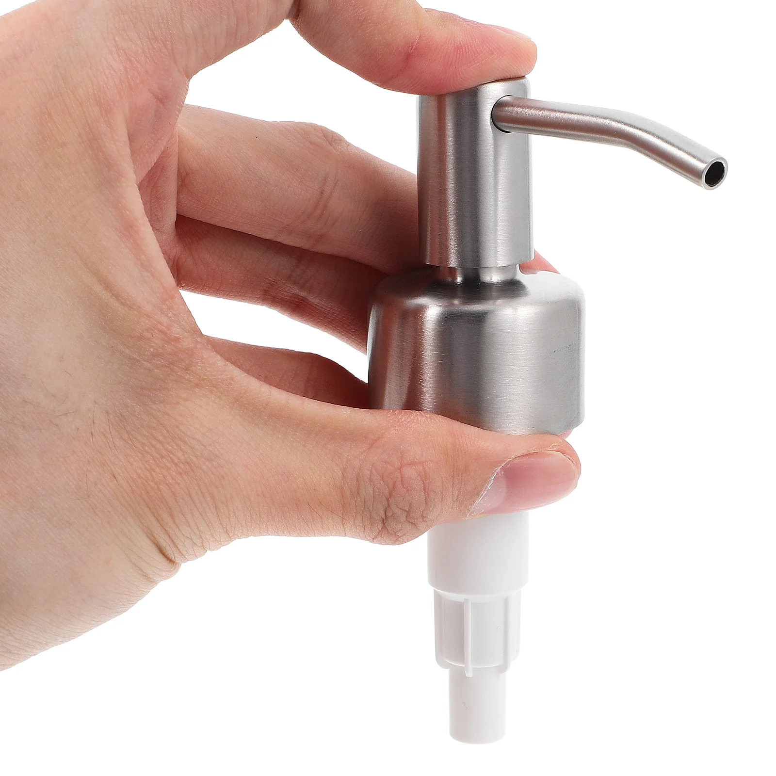 

2 Pcs Stainless Steel Pump Head Liquid Soap Lotion Replacement Universal Dispenser Pumps Plastic for Bottle Kitchen Travel