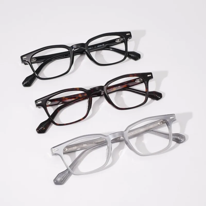 

New Retro Glasses Frame for Men Rectangular Optical Prescription Eyewear Custom Acetate Women Myopia Reading Vintage Eyeglasses