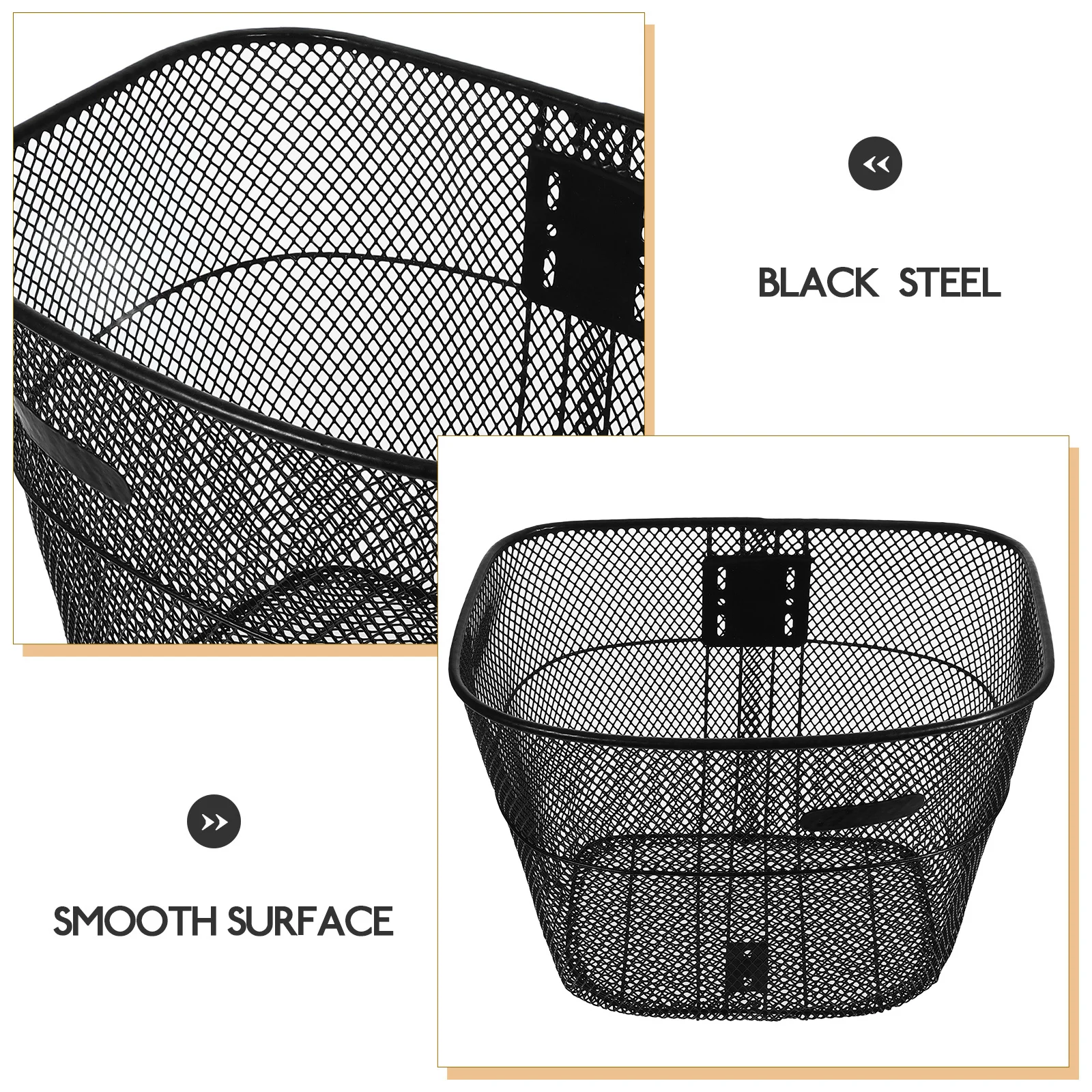 Quick Release Large Metal Bike Basket Steel Front Handlebar Bicycle Basket Easy Install Practical Durable for Mountain Electric