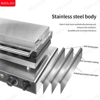 XEOLEO Electric 5PCS Mexico Chicken Rolls Maker 3000W Chicken Rolls Rolling Machine Non-Stick Grasping Pancake Maker 5