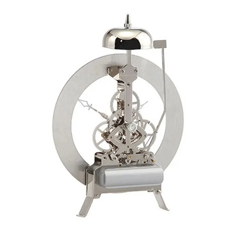 ABJI-Small Table Clock Metal Vintage Table Clocks Bedroom Office Luxury Mechanical Watches Mini Watch