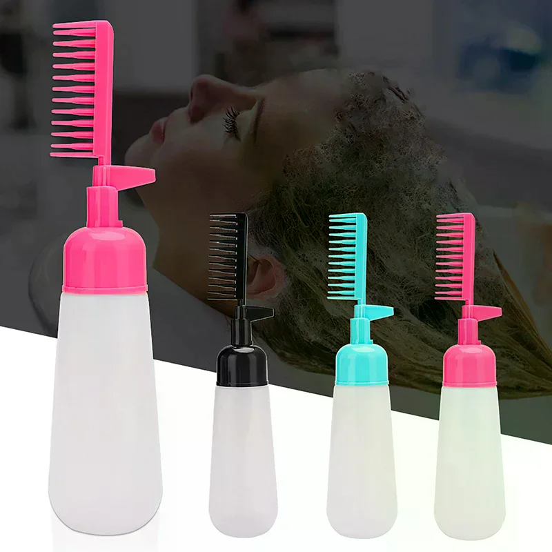 /Kuz/150ml Press Type Hair Dye Comb Bottle Integrated Shampoo Bottle Hair Dye Comb Bottle Baked Oil Hair Salon DIY Tool