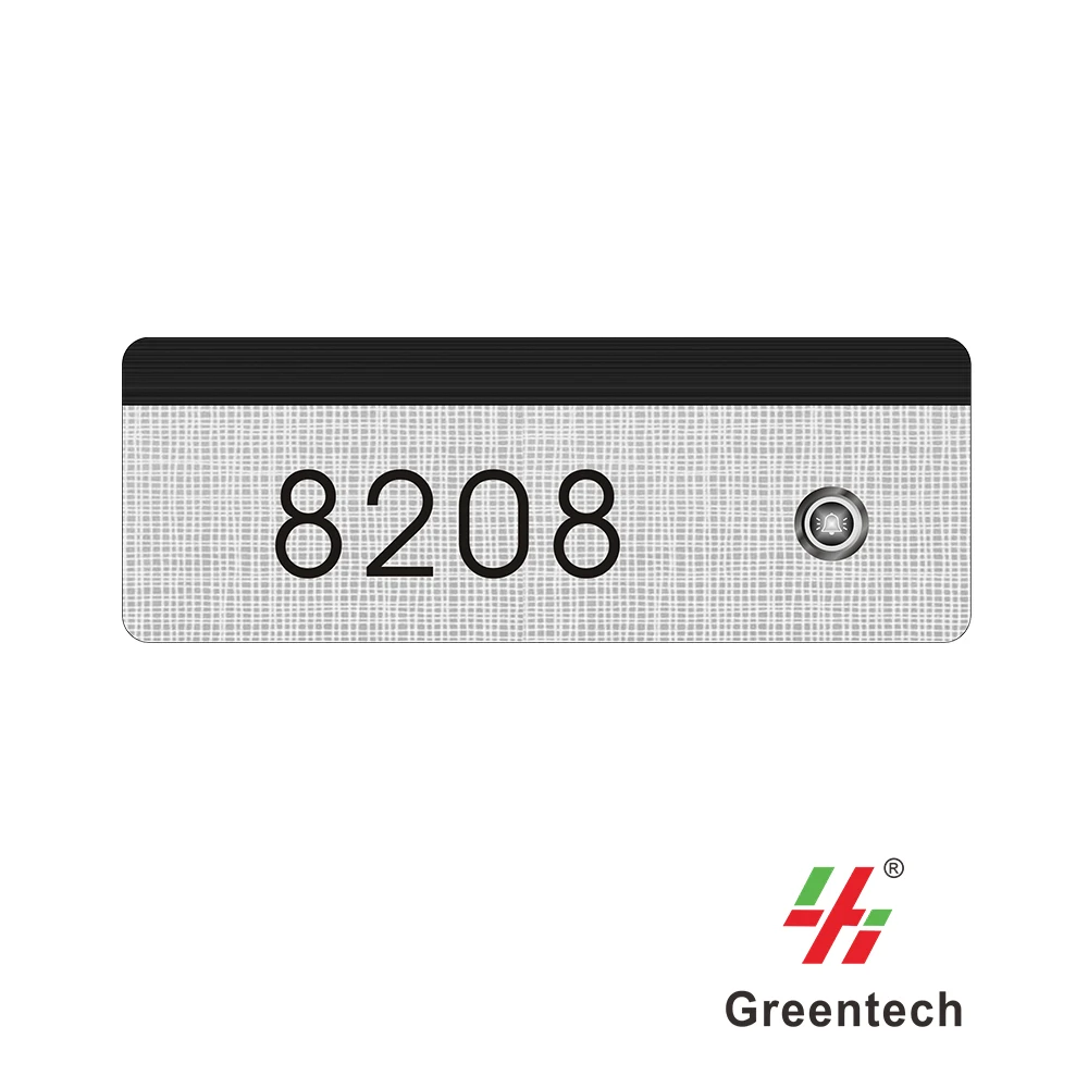 High Quality Mesh Pattern Acrylic LED Hotel Electronic Door Sign | Custom Room Number Display with Touch Control, CE Certified