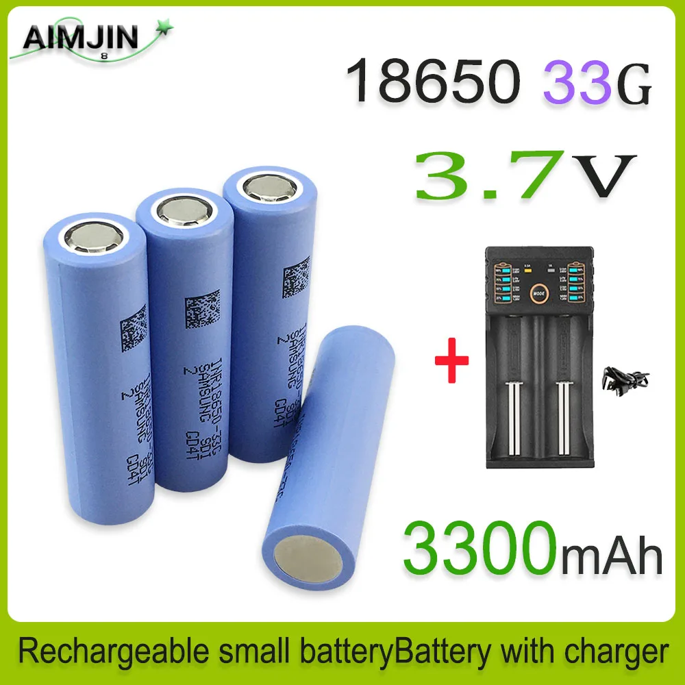 

18650 33G 3.7V 3300mAh battery for our 18650 30A toy tool flashlight battery+USB charger