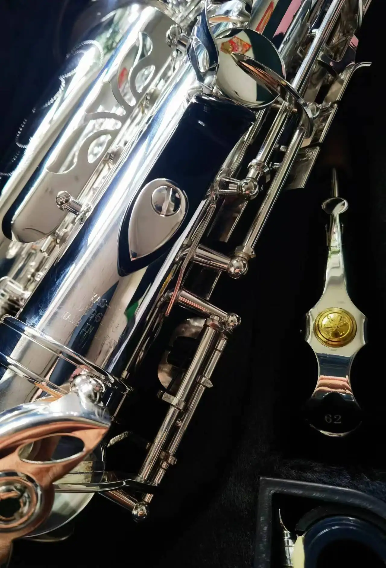 New style Japan YAS-62S Professional Alto Saxophone Silvering E-flat brass woodwind musical instrument with accessories