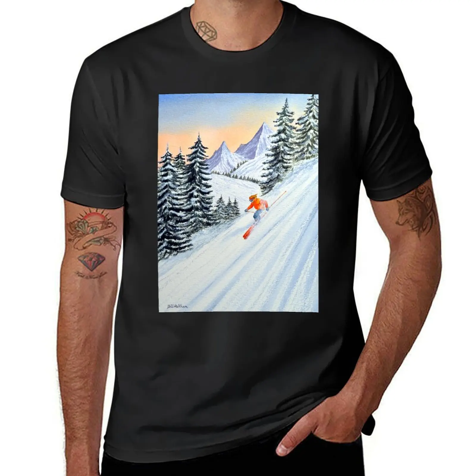 

Skiing - The Clear Lady Leader T-Shirt shirts graphic tees quick-drying tshirts for men