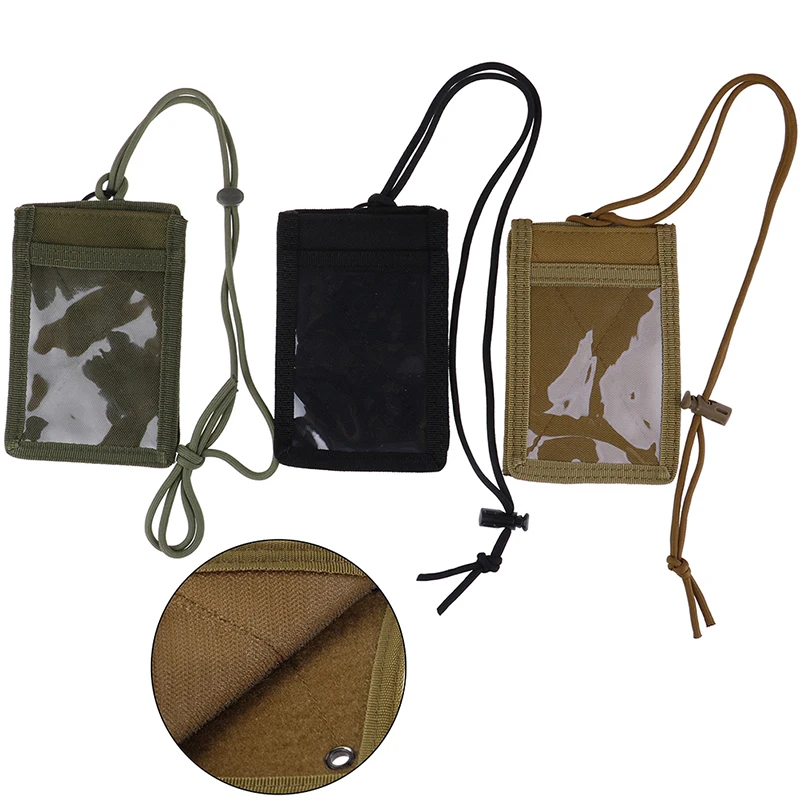 1PC Tactical ID Card Case Patch Neck Lanyard and Credit Card ID Card Holder Outdoor Huntting Supplies