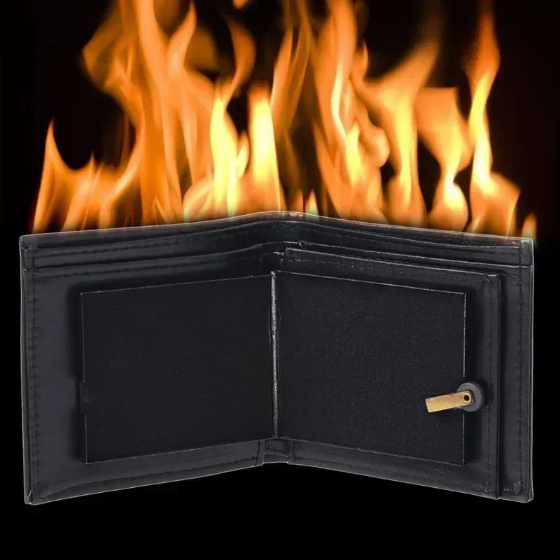 Magic Flame Wallet Lighter Coal Oil Fire Wallets Street Magic Perform Magician Wallet Gadgets Smoking Accessories Gift for Men view 2