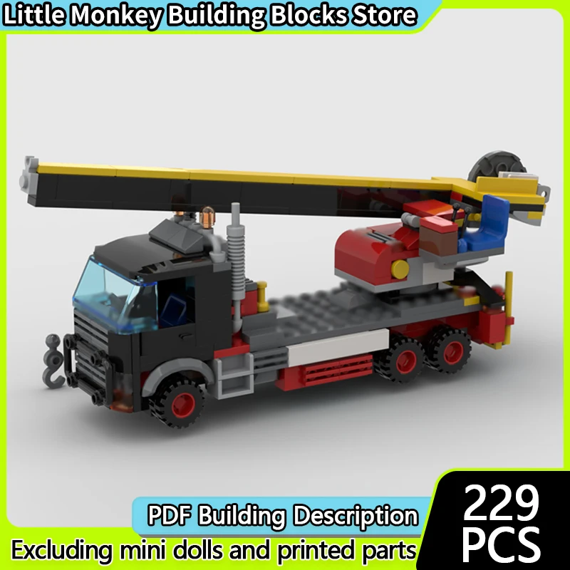 نموذج سيارة المدينة MOC قوالب بناء شاحنة ثقيلة مع تكنولوجيا وحدات الرافعة المتنقلة هدايا العيد للأطفال تجميع بدلة الألعاب