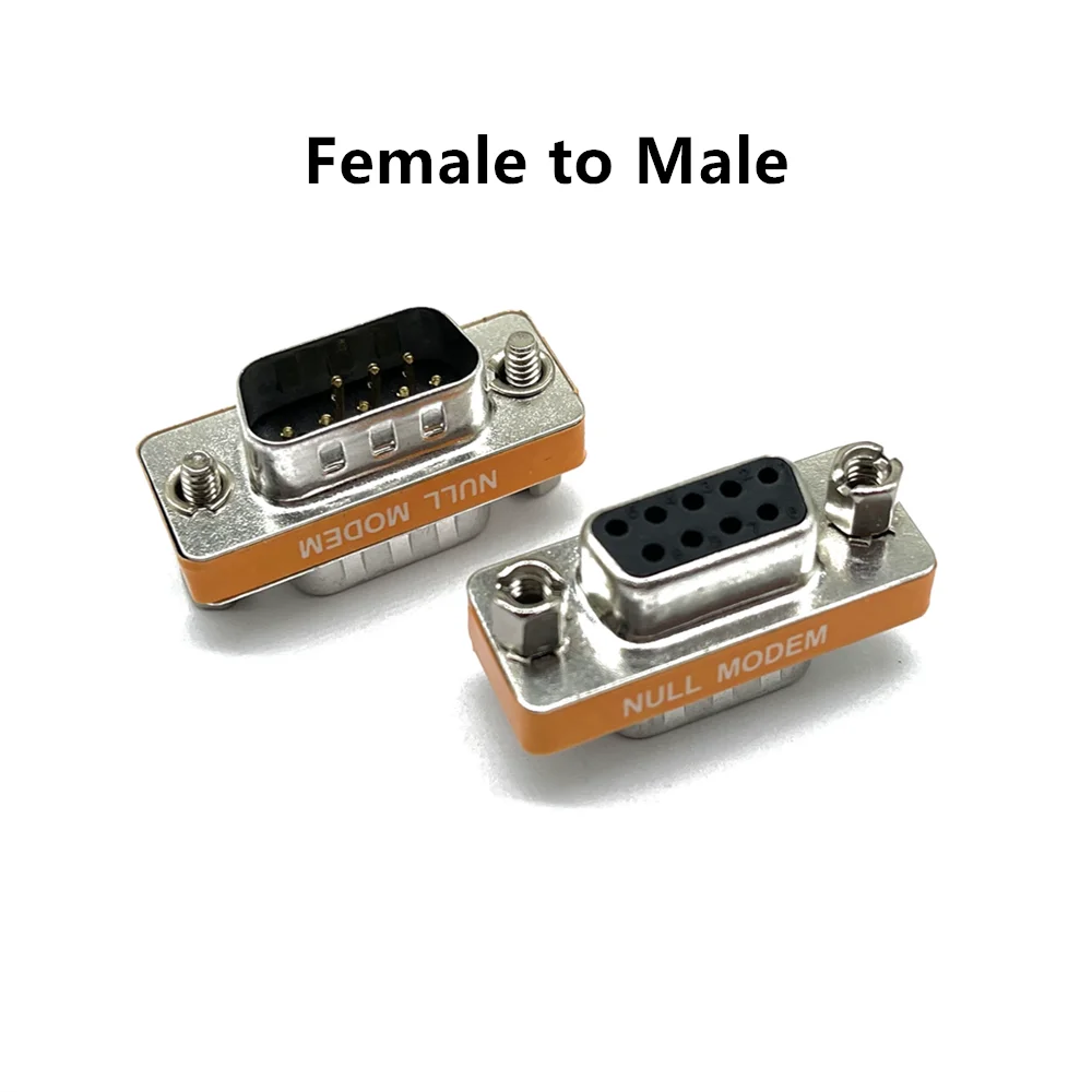 DB9-pin 8pin المنفذ التسلسلي ذكر إلى ذكر/ذكر إلى أنثى/أنثى إلى أنثى رأس تحويل متقاطع 232COM رأس تحويل الواجهة