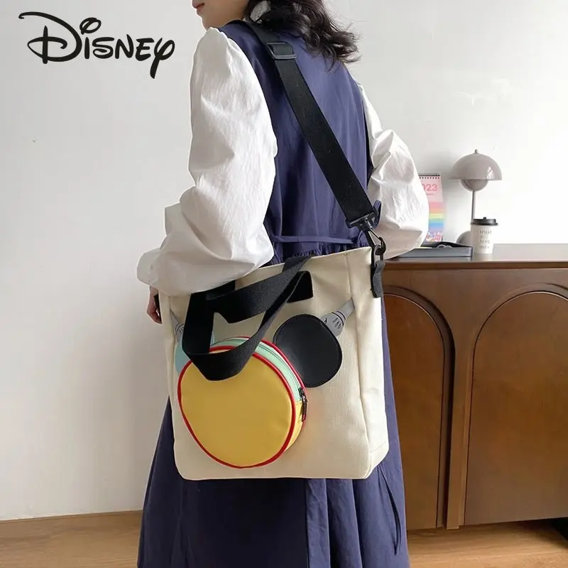 Disney Mickey nowa damska torebka Crossbody Fashion Cartoon o dużej pojemności torba studencka lekka, wszechstronna codzienna torba na ramię