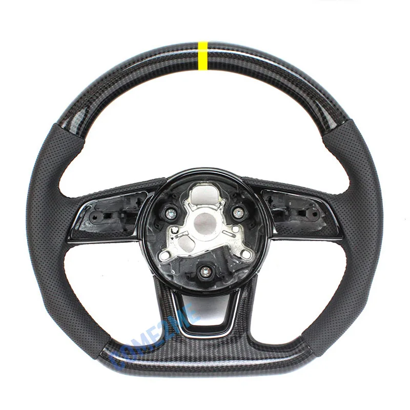 Car Steering Wheel Made Of Carbon Fiber And Leather For Audi A4B9  A3 S4 S5 Rs3 Rs4 Rs5 2017-2023