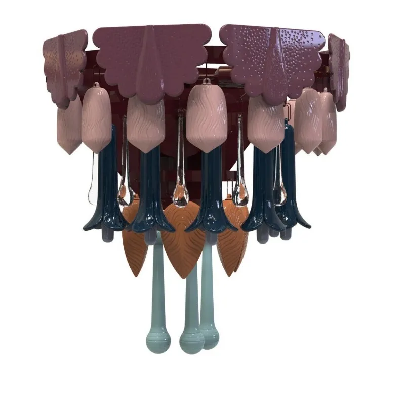 Four Seasons Ceramic Wall Lamps, Living Room Bedroom Villa French Medieval Mediterranean Aisle Color Art Wall Lamps