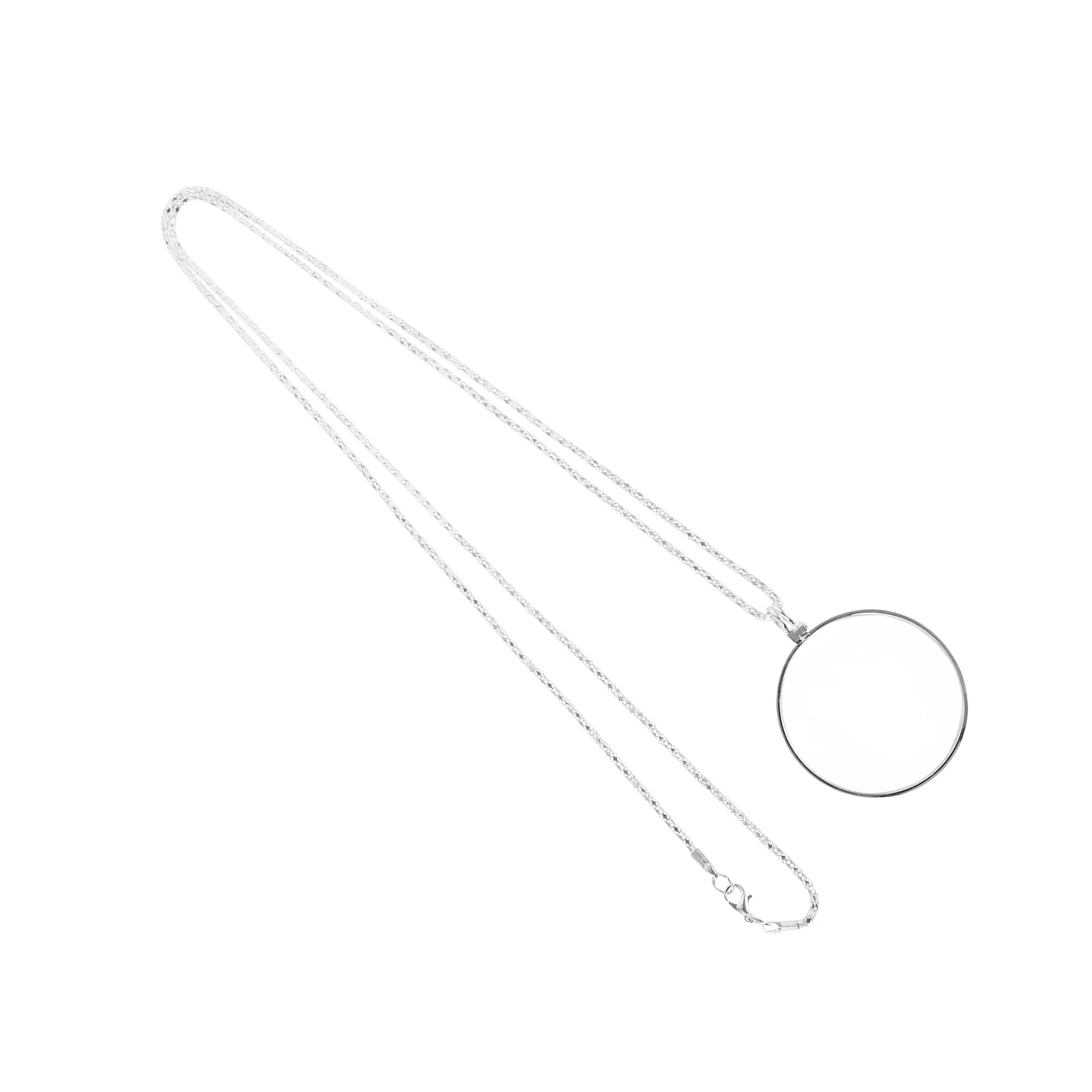 

1Pcs 5X Magnifier Necklace Metal Pendant Reading Magnifying Glass Portable Visual Aid for Home Office Travel Gift for Elderly