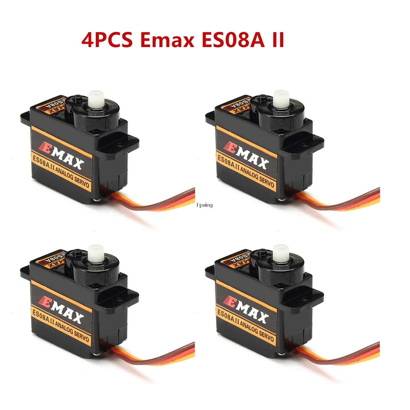 

4 шт. Emax ES08A II высокочувствительный мини-саб мини-пластиковая шестерня аналоговый сервопривод 1,8 кг/с для радиоуправляемых моделей вертолетов DIY игрушки