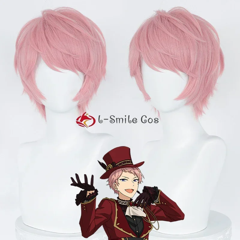 Game Ensemble Stars ES Itsuki Shu Pink Short Cosplay Wigs Heat Resistant Synthetic Hair Halloween Party Anime Wig + Wig Cap