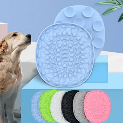 Silicone Dog Lick Mat Pet Slow Food Plate with Suction Cup Dog Food Training Feeders Bathing Uneasy Distraction Lick Mat