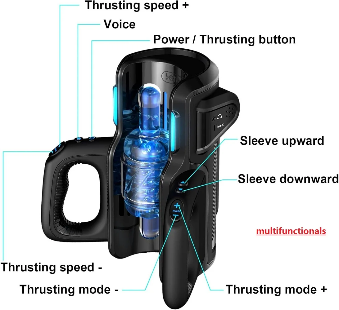 Leten King-Masturbador automático multifuncional com suporte de telefone, instrutor de estimulação masculina, brinquedos sexuais para homens adultos