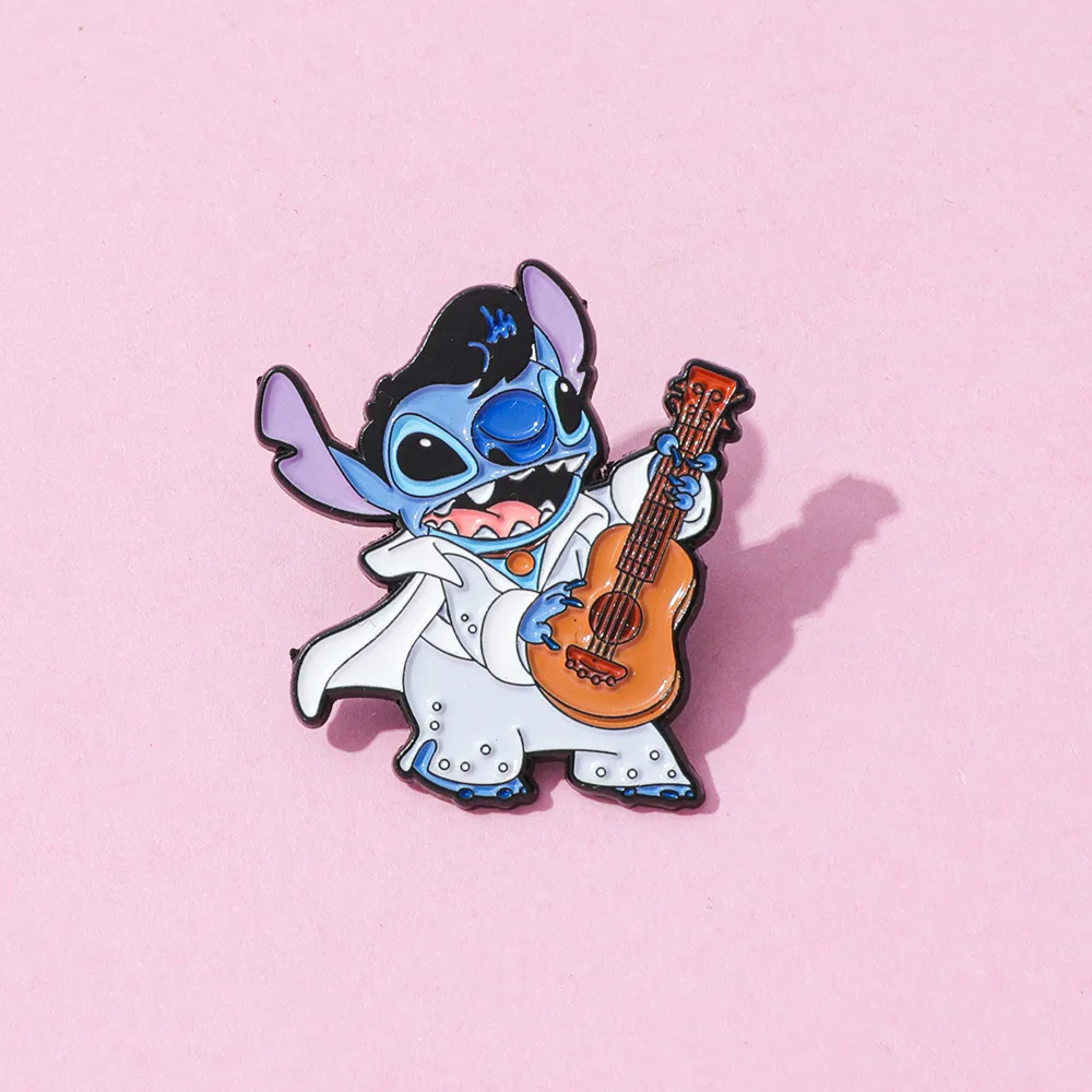 Cute Cartoon Creative Personality Metal Badge Interstellar Baby Stitch Alloy Brooch Accessory Pin Y2k Fashion Toys Anime