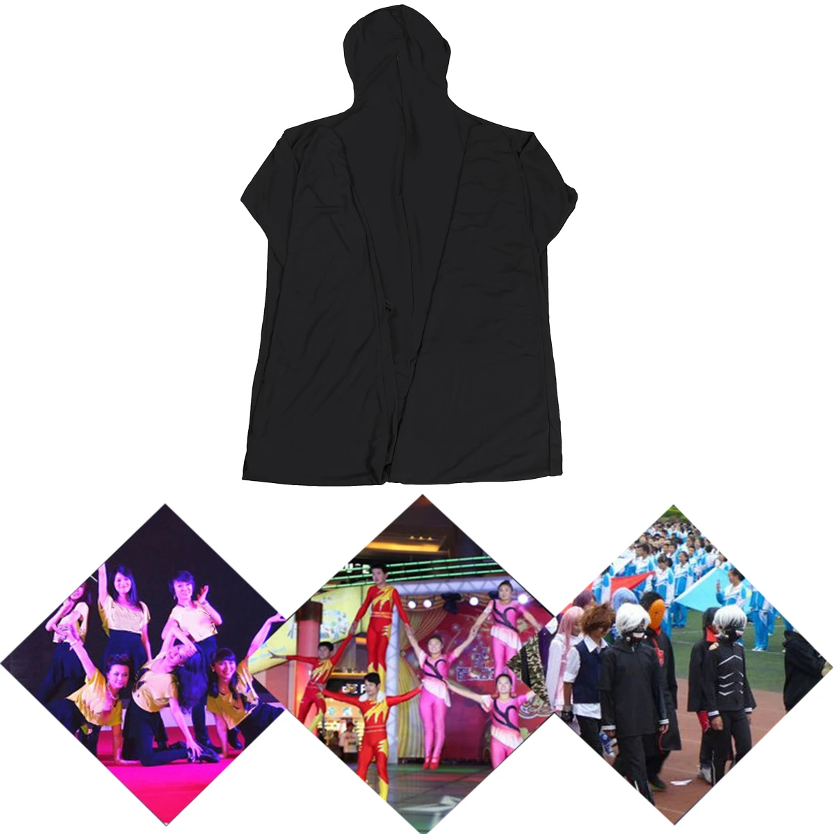 

Invisibility Cloak Bodysuit for Halloween Party Adults Performing Costumes Women Men Various Colors Soft Silk