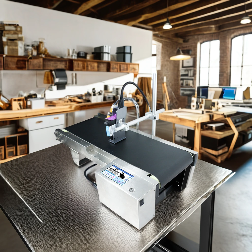 

2024 New Smart Touch Screen Multi Language Date Coding Machine Qr Code Barcode Logo Inkjet Printer With Conveyor Fast Dry Ink