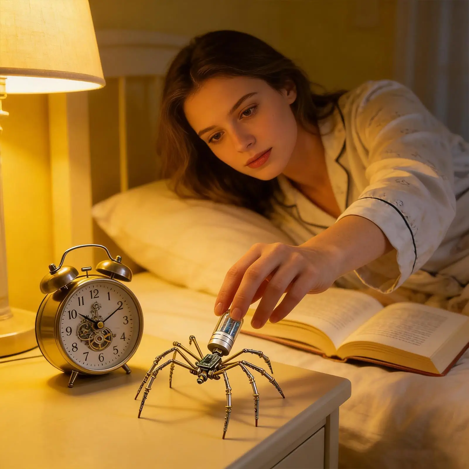 Modello di ragno in metallo 3D Puzzle meccanico fatto a mano in metallo Modello di ragno Kit per hobby per giochi da tavolo Attività scolastiche Tempo libero Casa