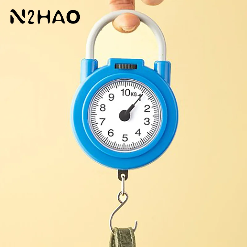 10kg Portable Hanging Mechanical Scale Fish Luggages Kitchen Scale Hanging High Precision Digital Hand Held Spring Scale