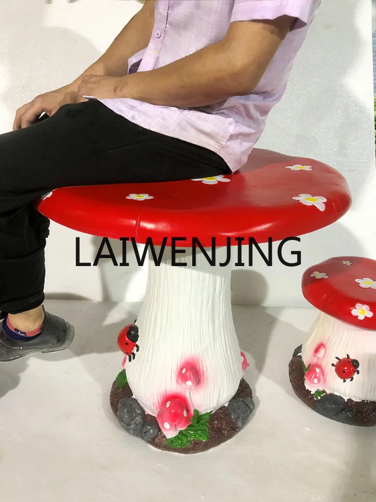 Outdoor Desk-Chair Courtyard Outdoor Shopping Mall Amusement Park Cartoon Mushroom Table Stool