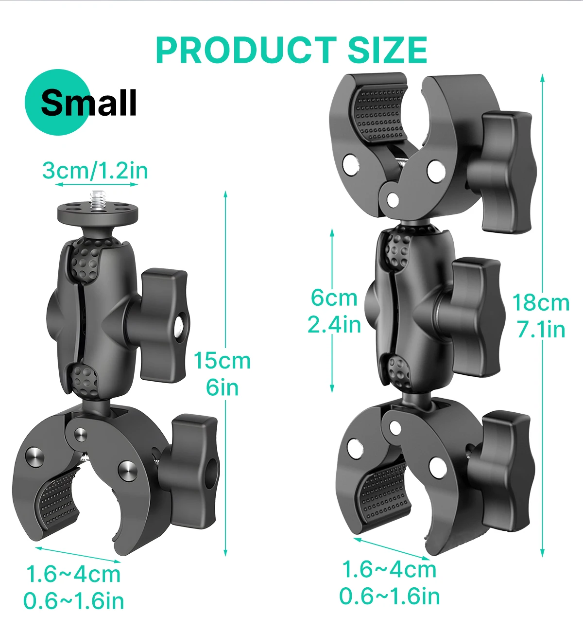 Kamera Doppel Clip Krabben Klemme Für GoPro Motorrad Fahrrad Lenker Clip Halterung Für Insta360 One X2 X3 Sport Kamera Zubehör – Detail 2