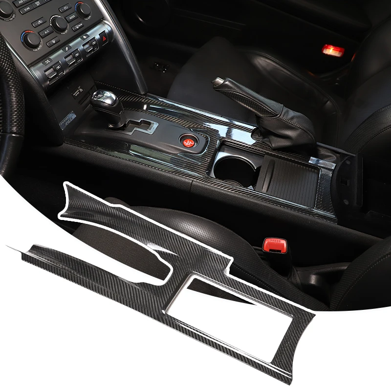 

Real Carbon Fiber Car Center Console Gear Shift Panel Frame Trim Cover For Nissan GTR R35 2008-2016 LHD RHD Interior Accessories