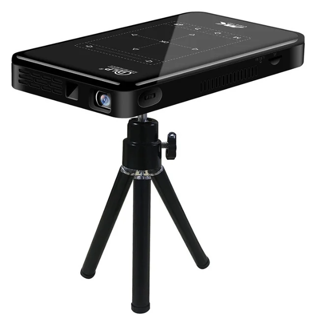 Portable mini projector android 9 1G 8G HD-MI input 3D 4K movie projector P09-II with mirroring DLP projector