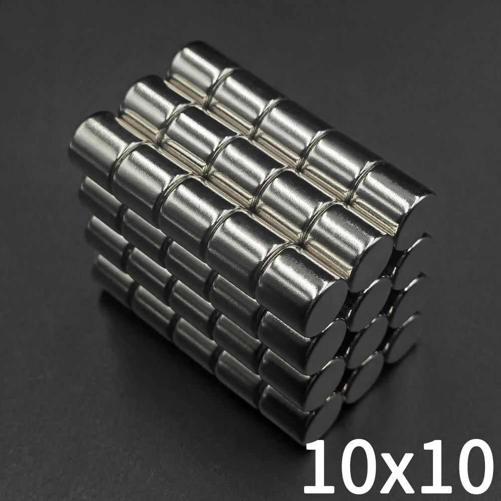 5/10/15 pz 10x10mm magneti al neodimio Super resistenti magneti rotondi per frigorifero magneti per terre Rare imanes disco magnetico permanente