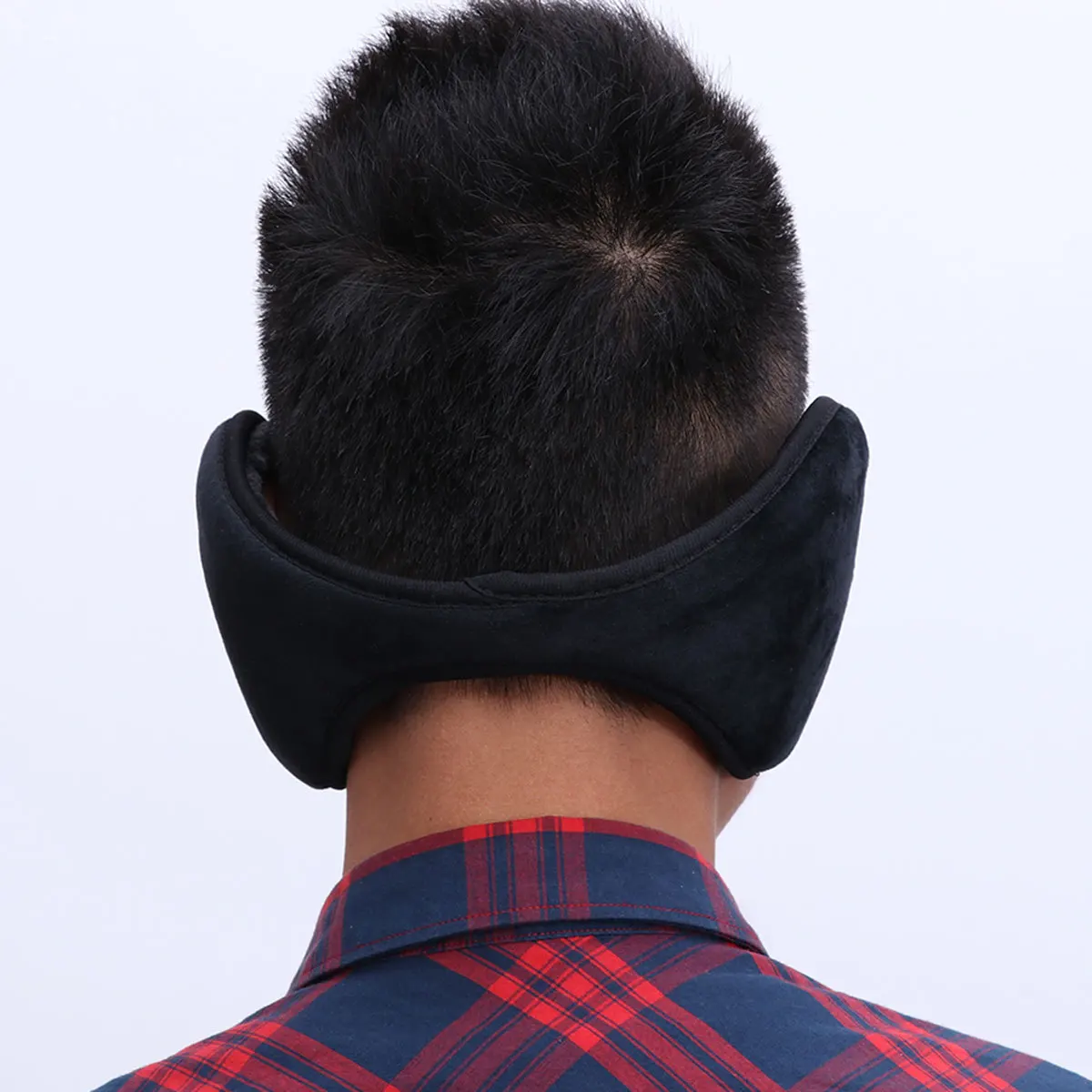 

Warm Ear Muffs Winter Ultra-Soft Faux Black Lightweight Portable For Outdoor Sports Windproof Cold Weather Protection