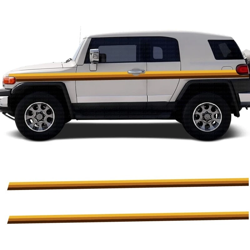 Car Vinyl Stickers For Toyota FJ Cruiser side mesh style compatible stripes motion effect compatible Sport decals