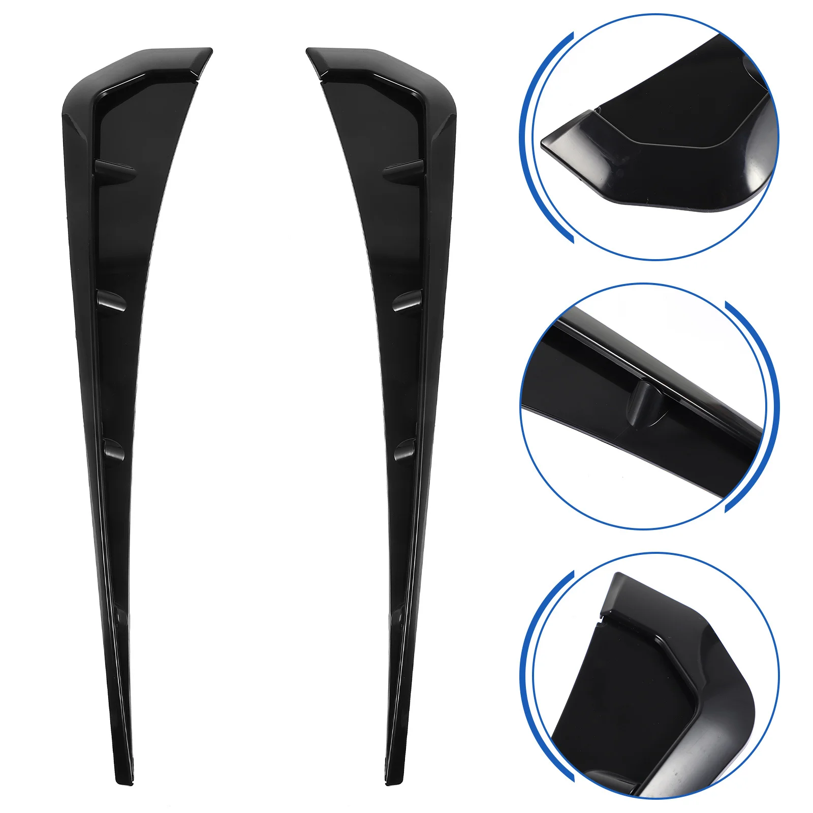 1 paio di adesivi decorativi per ali laterali Accessori esterni per auto impermeabili ABS creativi Facile da applicare Nessun residuo Aria di sfiato laterale automatico