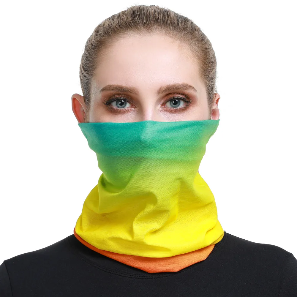 Vielseitiges nahtloses Bandana für Männer und Frauen, Farbverlauf, Sportmaske, Radfahren, Stirnband, Gesichtsschutz, Halstuch, Ciclismo-Sturmhaube – Detail 9